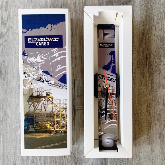 NIB Israel Airline El Al Cargo Windmill Paper Wall Clock - Picture 10 of 11